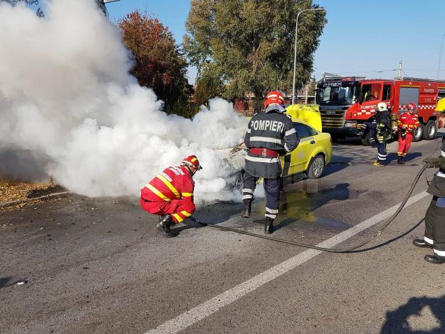 Pompierii au încercat să limiteze pagubele