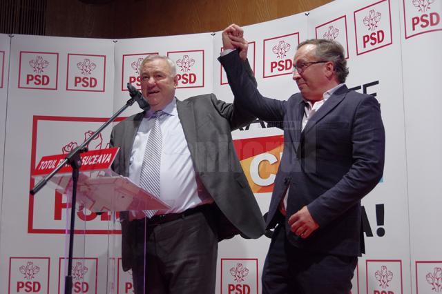 Liderul PSD Suceava, Ioan Stan, l-a felicitat pe Dan Ioan Cuşnir pentru câştigarea alegerilor