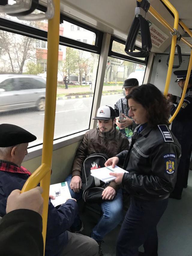 25 de poliţişti au participat la o acţiune împotriva hoţilor din mijloacele de transport