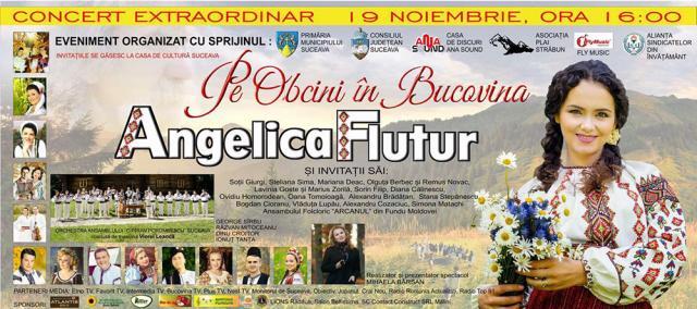 Îndrăgita interpretă de muzică populară Angelica Flutur îşi lansează duminică noul album, „Pe Obcini în Bucovina”