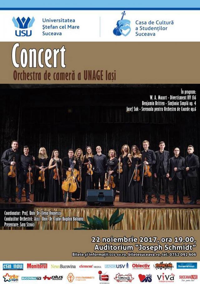 Concert de muzică clasică al Universității de Arte „George Enescu” Iași