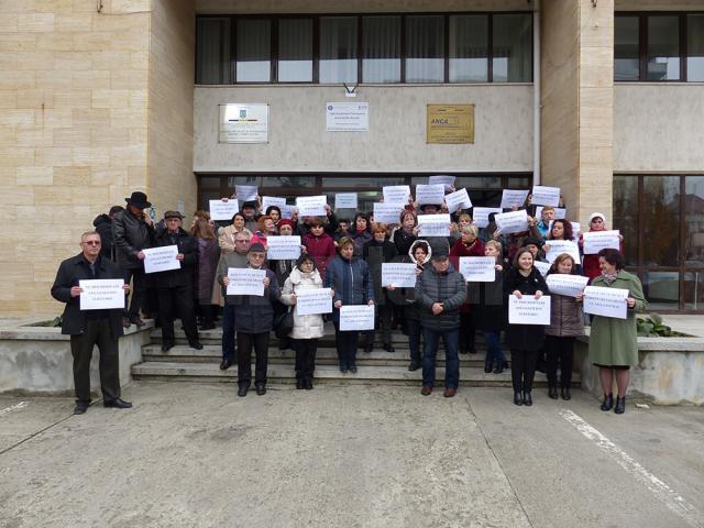 Protestul de ieri din fața APIA Suceava
