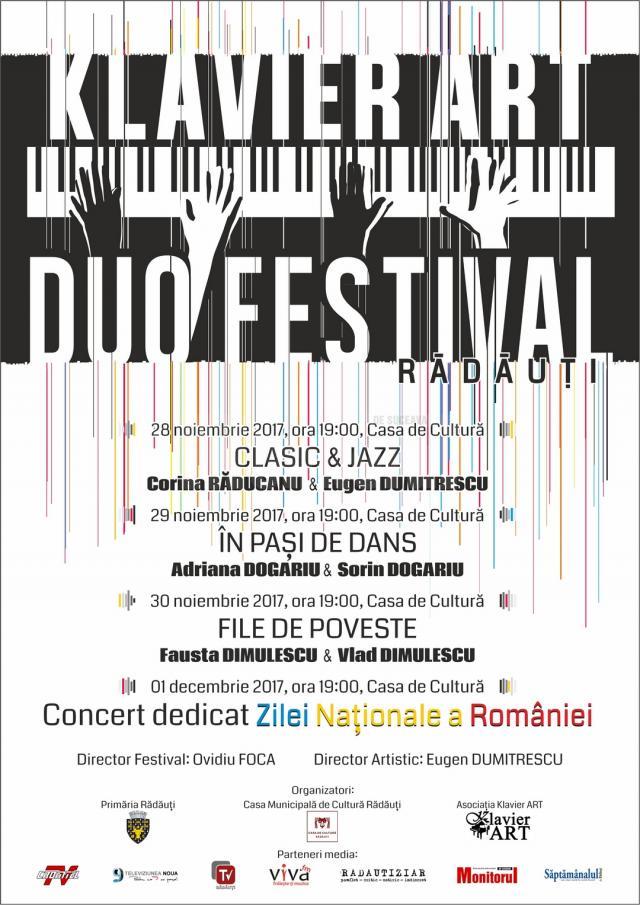 KLAVIER ART DUO FESTIVAL, primul festival de muzică clasică dedicat pianului la patru mâini, la Rădăuți