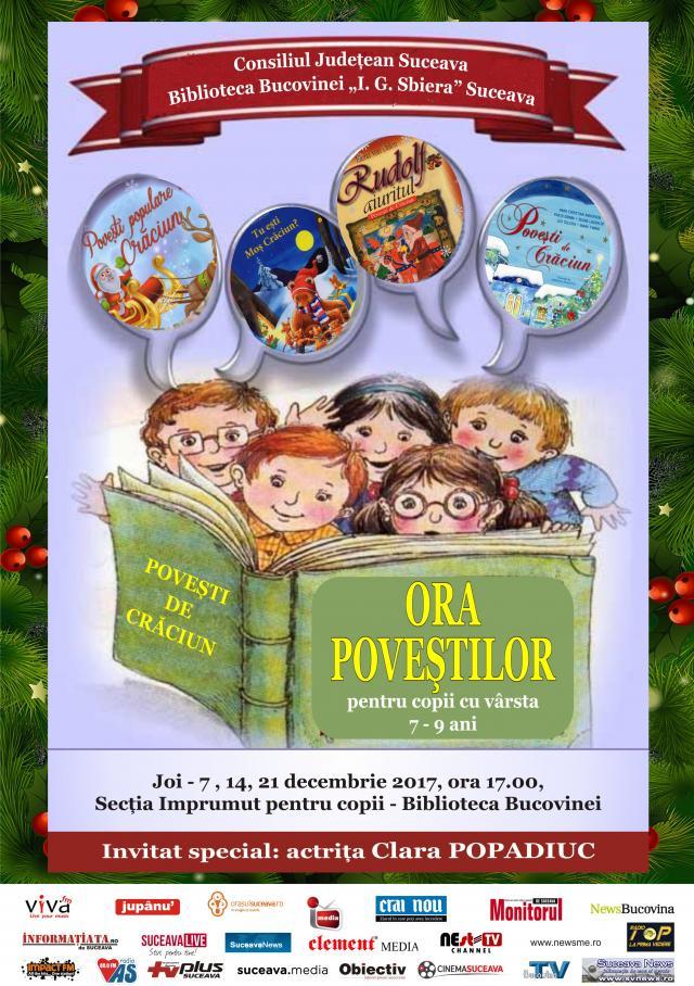 Ora poveștilor de Crăciun, la Biblioteca Bucovinei ,,I. G. Sbiera”