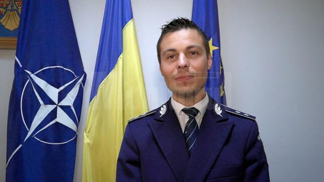 Comisarul Ionuț Epureanu, purtătorul de cuvânt al Inspectoratului de Poliție Județean Suceava
