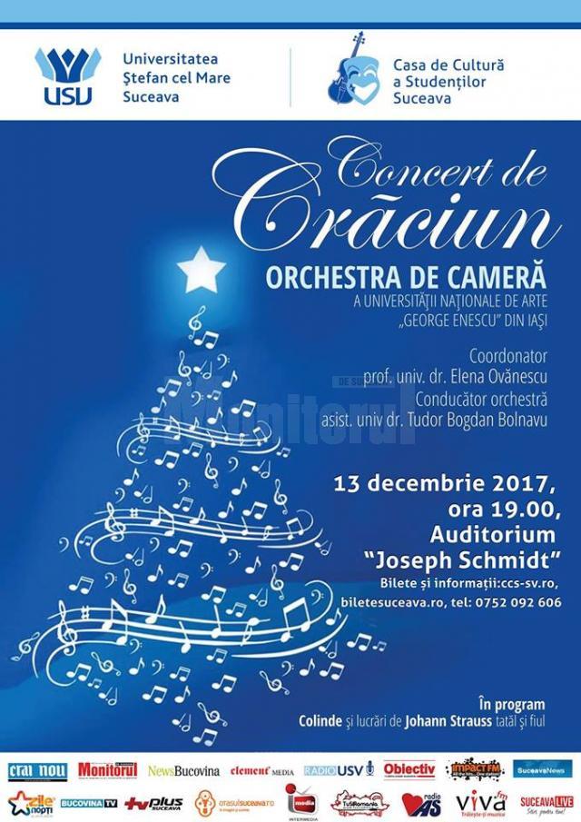 Concert de Crăciun cu Orchestra de Cameră a Universității de Arte Iași