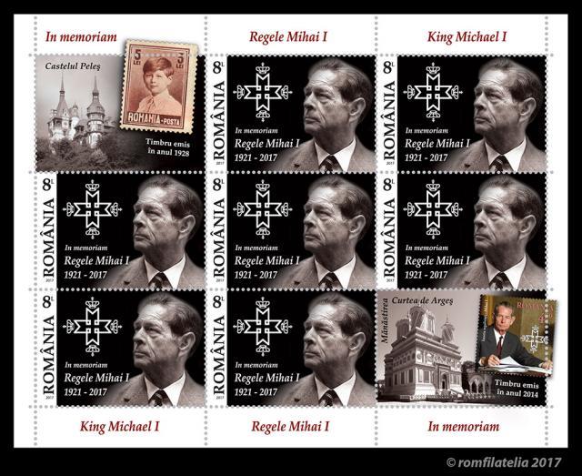 Emisiunea de mărci poștale „In memoriam Regele Mihai I (1921-2017)”