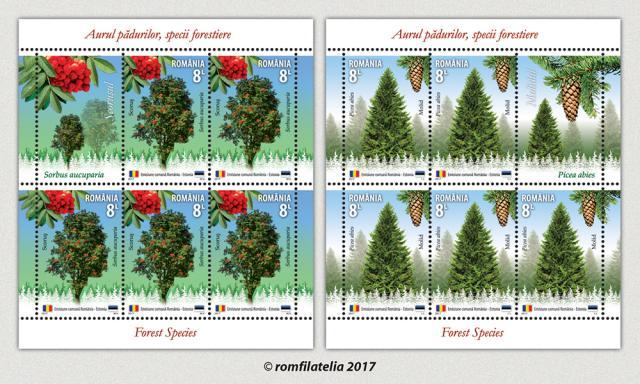 „Aurul pădurilor, specii forestiere” - emisiune comună de mărci poștale România - Estonia