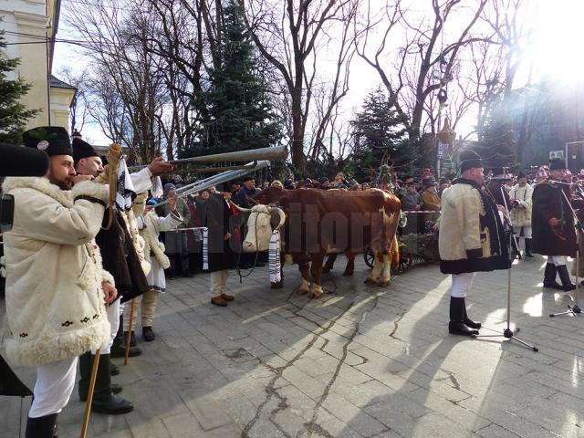Câteva mii de spectatori au urmărit cea mai mare paradă a obiceiurilor de iarnă organizată la Suceava