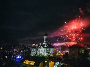 Artificii de Revelion la  Radăuți Foto: Doru Clipa