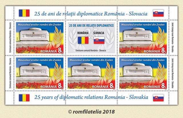 Emisiune comună de mărci poștale România – Slovacia