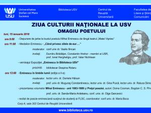 Ziua Culturii Naţionale, marcată la Universitatea din Suceava
