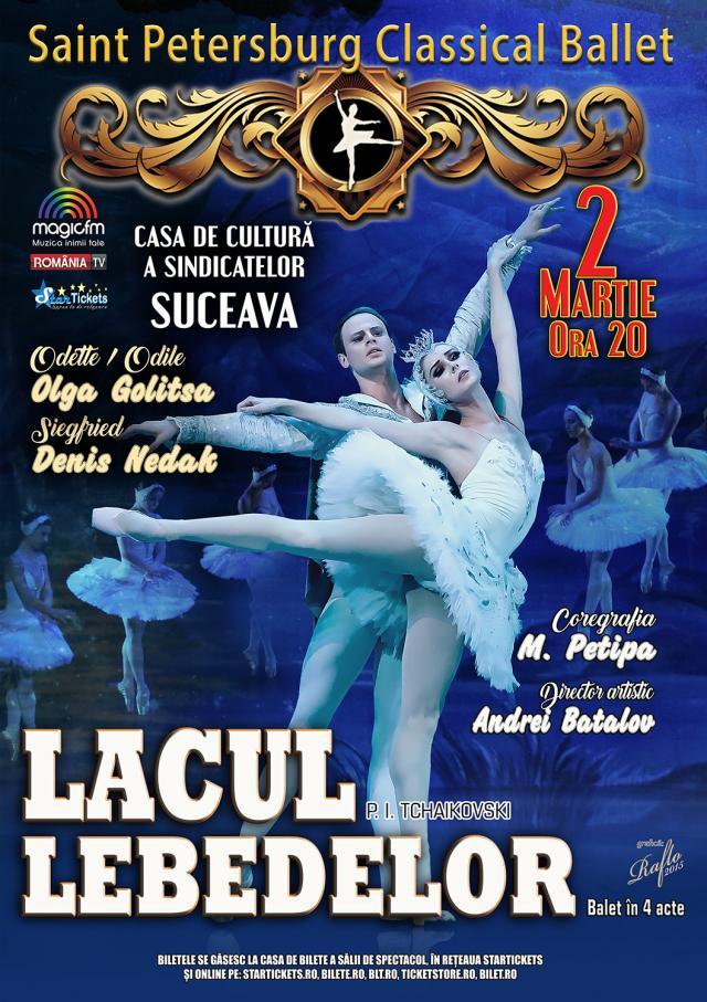 Baletul Clasic din Saint Petersbourg aduce la Suceava spectacolul „Lacul Lebedelor”