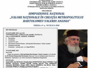 Simpozionul naţional „Valori naţionale în creaţia Mitropolitului Bartolomeu Valeriu Anania”, ediţia a V-a