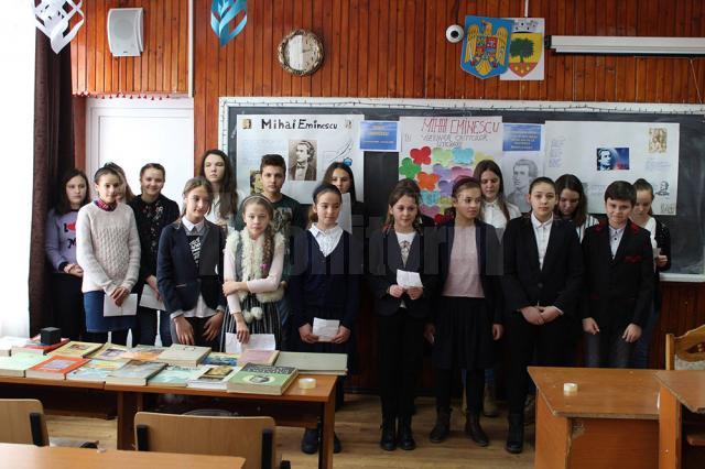 ”Eminescu - poetul nemuririi”, proiect desfășurat la Liceul Tehnologic  Cajvana