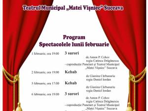 Programul spectacolelor Teatrului „Matei Vişniec” Suceava, în luna februarie