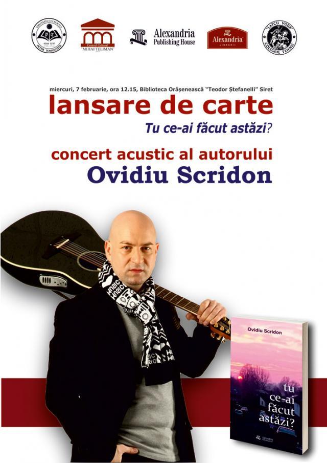Lansare de carte și concert acustic, astăzi, la Biblioteca "Teodor Ștefanelli" din Siret
