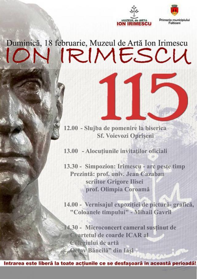 Evenimentul cultural “Ion Irimescu 115”