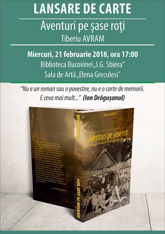 Tiberiu Avram își lansează noua sa carte la Biblioteca Bucovinei ”I. G. Sbiera” Suceava