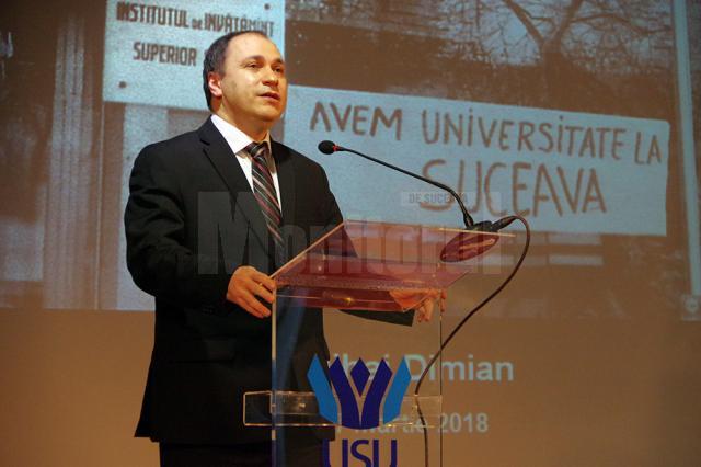 Rectorul interimar al instituţiei, prof. univ. dr. ing. Mihai Dimian