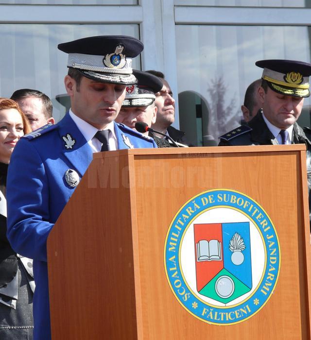Ceremonie de depunere a Jurământului militar de către elevii jandarmi