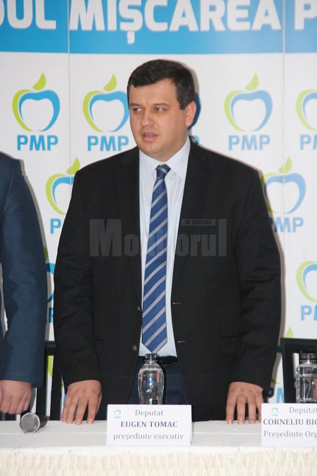 Preşedintele executiv al PMP, Eugen Tomac, a făcut un apel la unitate ăn cadrul organizaţiei Suceava