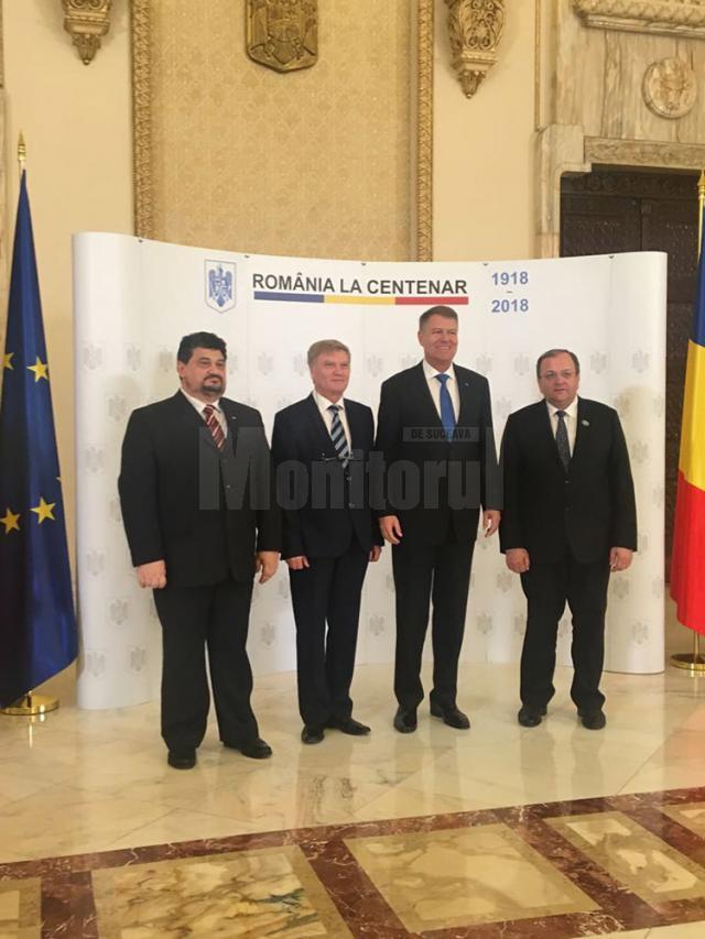 Gheorghe Flutur alături de delegația suceveană la întâlnirea cu preşedintele Klaus Iohannis