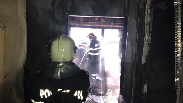 Incendiu într-o garsonieră din Burdujeni
