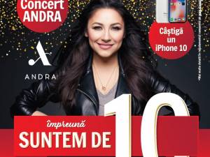 10 ani de Shopping City Suceava: Megaconcert ANDRA şi un iPhone 10 la tombolă!
