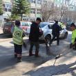 Primarul Sucevei, Ion Lungu, participând la campania de curățenie de pe strada Alexandru cel Bun