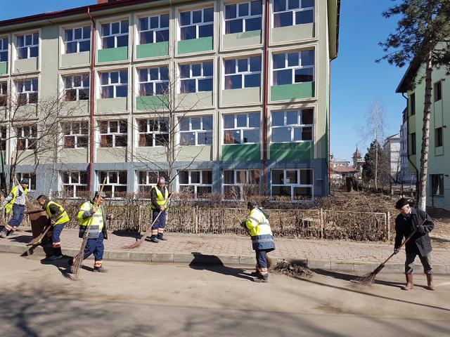 Lungu a ieşit la curăţenie şi la plantare de arbori, în zona centrală a Sucevei
