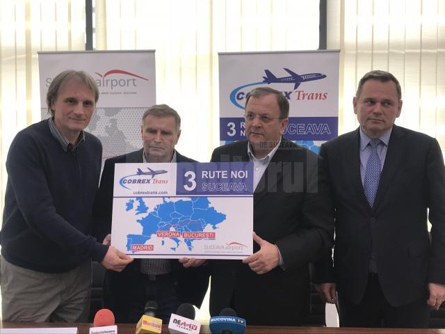 COBREX a anunţat zboruri spre Bucureşti, Madrid şi Verona de pe Aeroportul Suceava