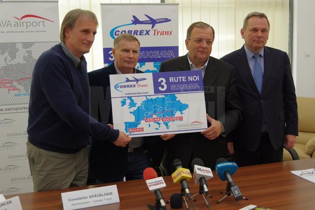 Cobrex Trans a anunţat oficial începerea zborurilor din Suceava către Madrid, Verona și București