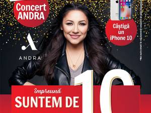 Trei zile până la concertul ANDRA la 10 ani de Shopping City Suceava!