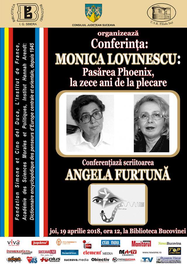 Conferința "Monica Lovinescu: Pasărea Phoenix, la zece ani de la plecare", la Biblioteca Bucovinei