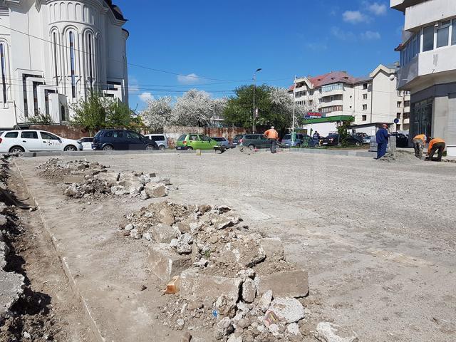 Au fost demarate lucrările la primul dintre proiectele pe cartiere – reabilitarea parcării MPO, din intersecția Mărășești