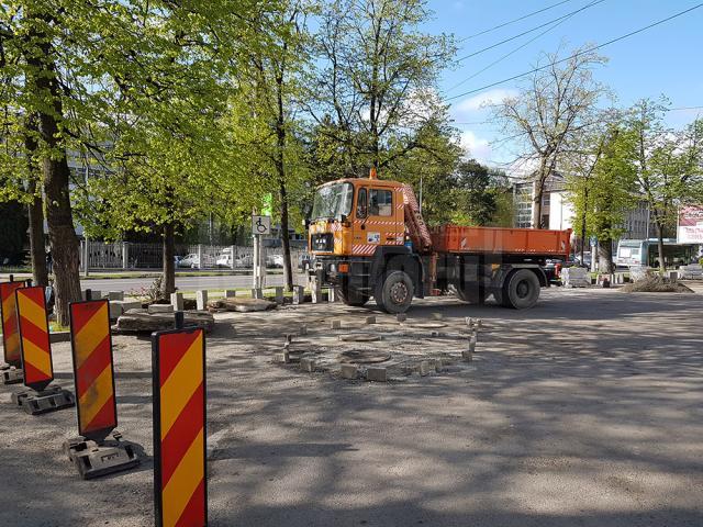 Parcarea publică cu acces de la bulevardul principal, 1 Mai, este închisă pe durata lucrărilor de reabilitare