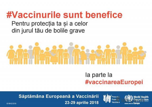 “Să ne protejăm împreună, #Vaccinurile sunt benefice”, campanie de conștientizare a importanţei vaccinurilor