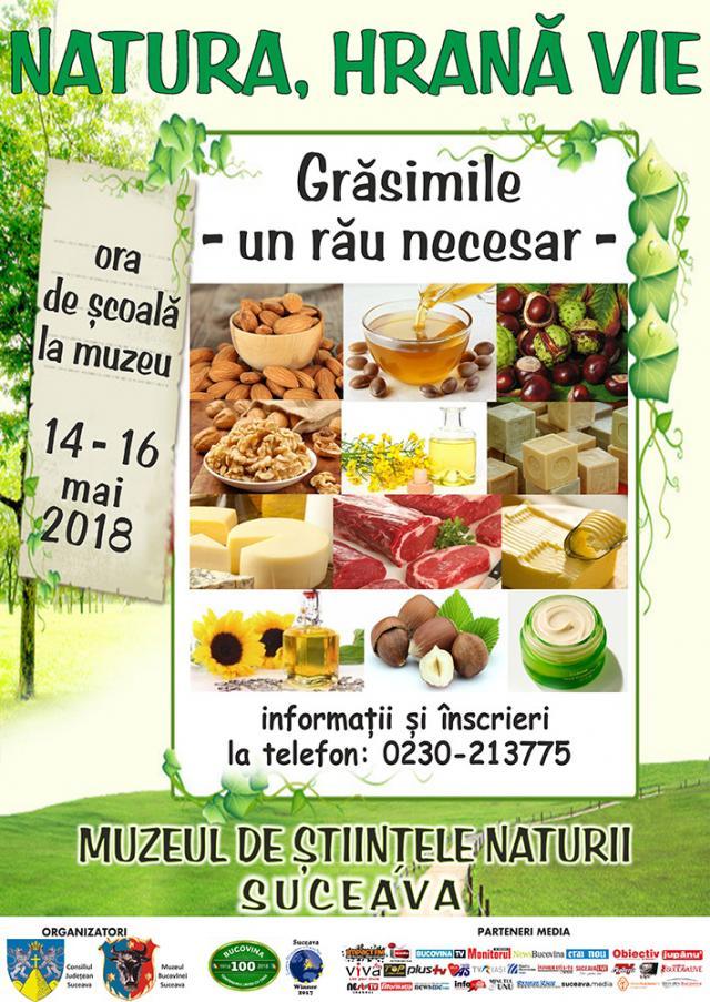 Lecţia muzeală „Grăsimile - un rău necesar", la Muzeul de Ştiinţele Naturii