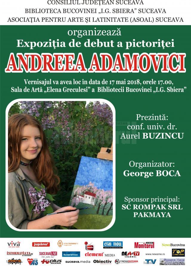 Vernisajul expoziţiei de pictură a Andreei Adamovici, la Biblioteca Bucovinei