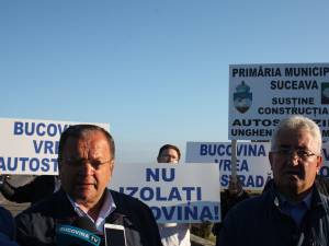Participare numeroasă a sucevenilor la protestul prin care se cere Guvernului construcţia de autostrăzi în Moldova