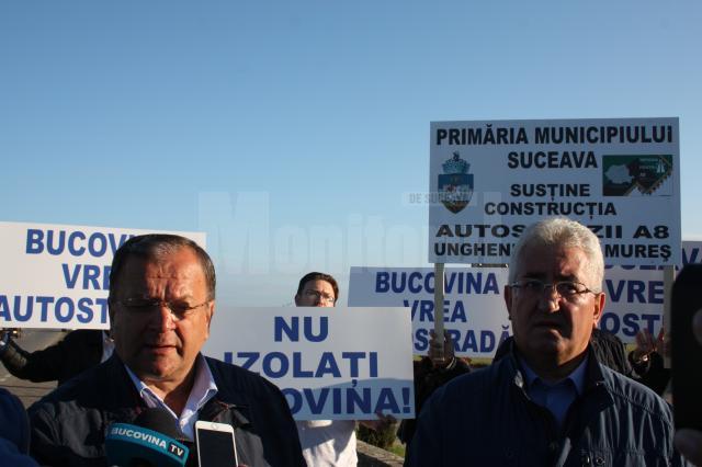 Participare numeroasă a sucevenilor la protestul prin care se cere Guvernului construcţia de autostrăzi în Moldova