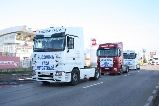 Transportatorii suceveni cer autostradă în Bucovina