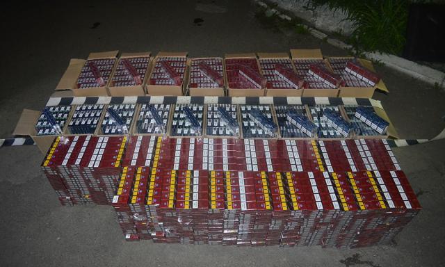 Întreaga cantitate de ţigări în valoare de 156.312 lei a fost ridicată în vederea confiscării