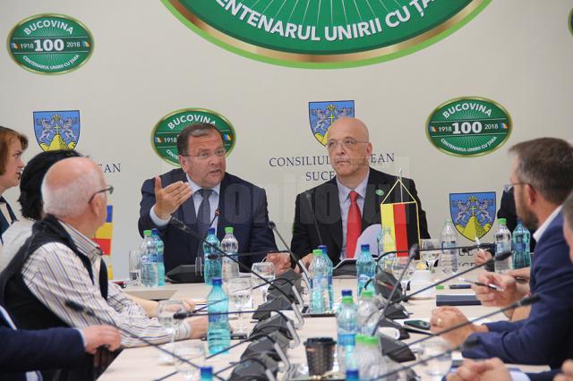 Întâlnirea ambasadorului Germaniei cu Gheorghe Flutur, reprezentanţii CCI și oamenii de afaceri