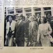 Împărăteasa Farah, șahul Pahlavi Reza și cuplul Ceaușescu în fata Casei de Cultură din Suceava