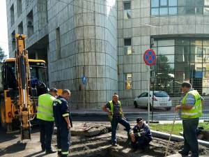 Interventie ACET pentru remedierea avariei din zona centrala a Sucevei