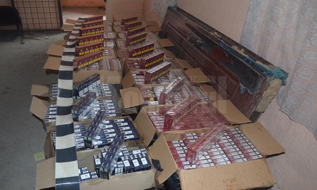 Trei contrabandiști ucraineni reținuți cu focuri de armă și aproape 20.000 de pachete de țigări confiscate la graniță