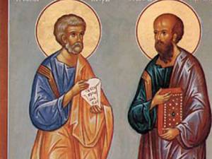 Astăzi este sărbătoarea Sfinţilor Apostoli Petru şi Pavel