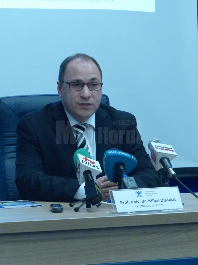 Rectorul interimar al Universităţii „Ştefan cel Mare”, prof. univ. dr. ing. Mihai Dimian